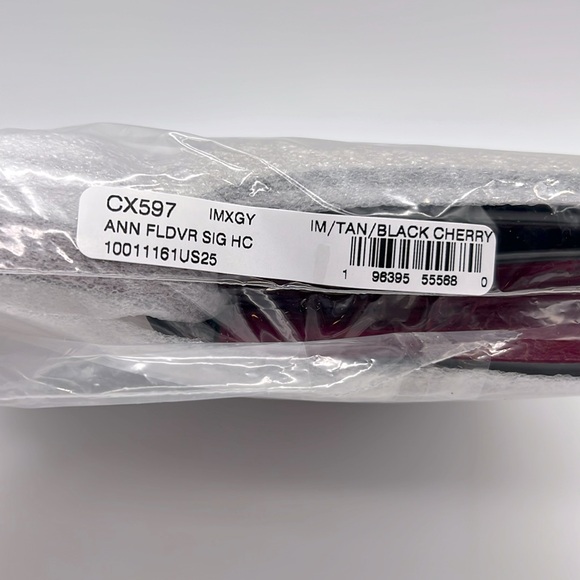 Coach Anna Foldover Clutch Crossbody Signature Canvas Horse And Carriage Print - Picture 12 of 16